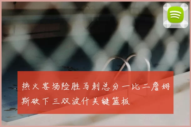 热火客场险胜马刺总分一比二詹姆斯砍下三双波什关键篮板