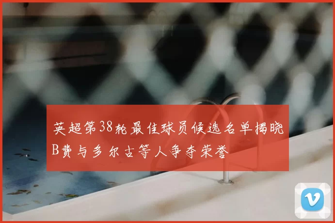 英超第38轮最佳球员候选名单揭晓B费与多尔古等人争夺荣誉